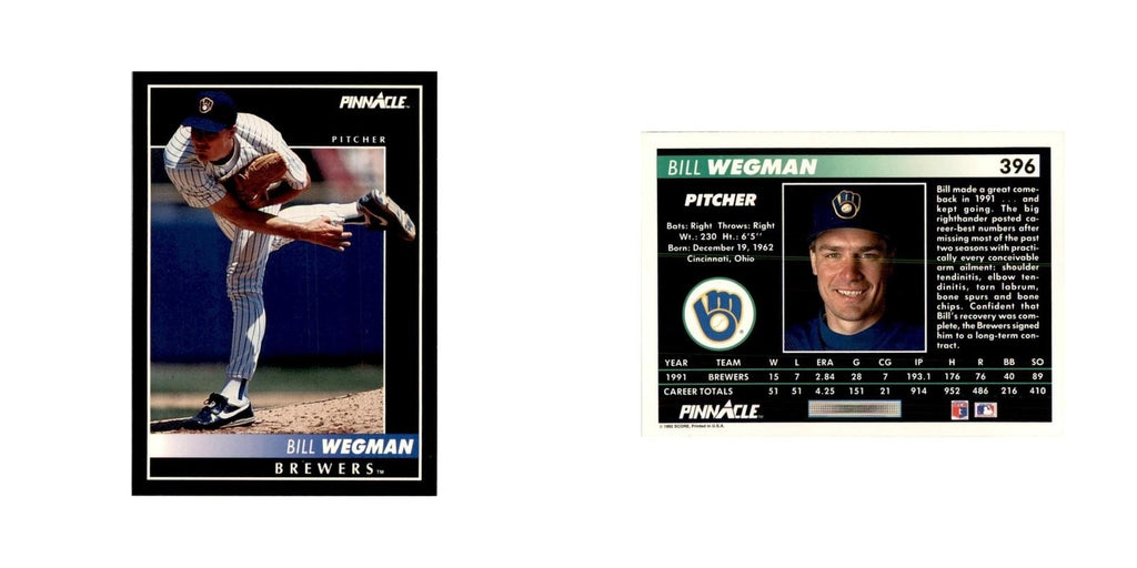 1992 Pinnacle Bill Wegman Baseball Cards #396