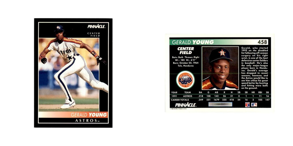 1992 Pinnacle Gerald Young Baseball Cards #458