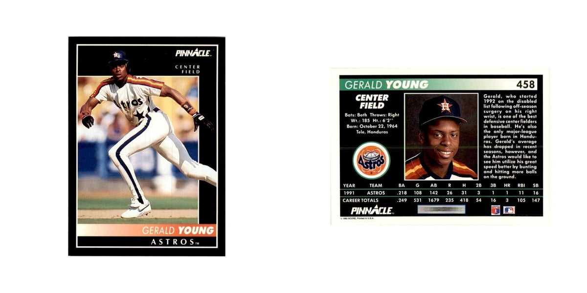 1992 Pinnacle Gerald Young Baseball Cards #458