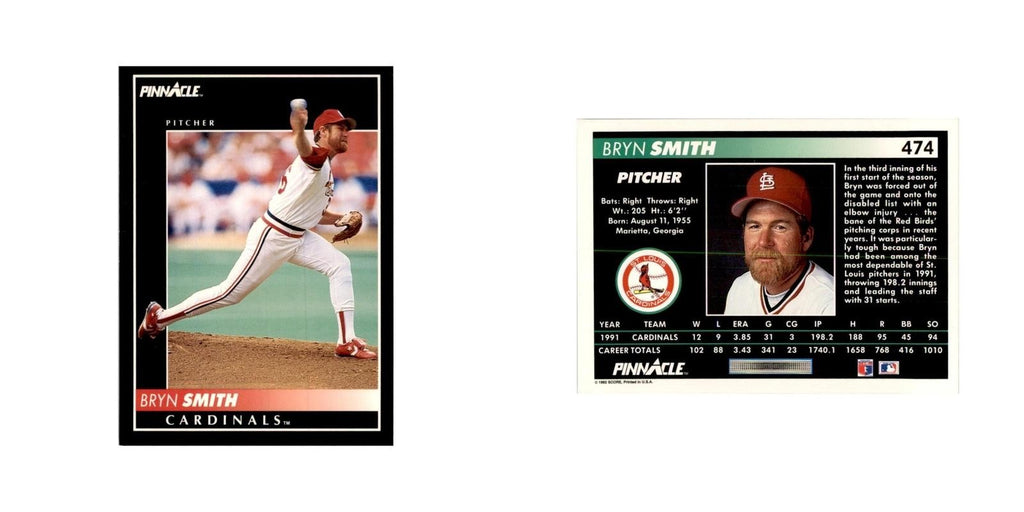 1992 Pinnacle Bryn Smith Baseball Cards #474