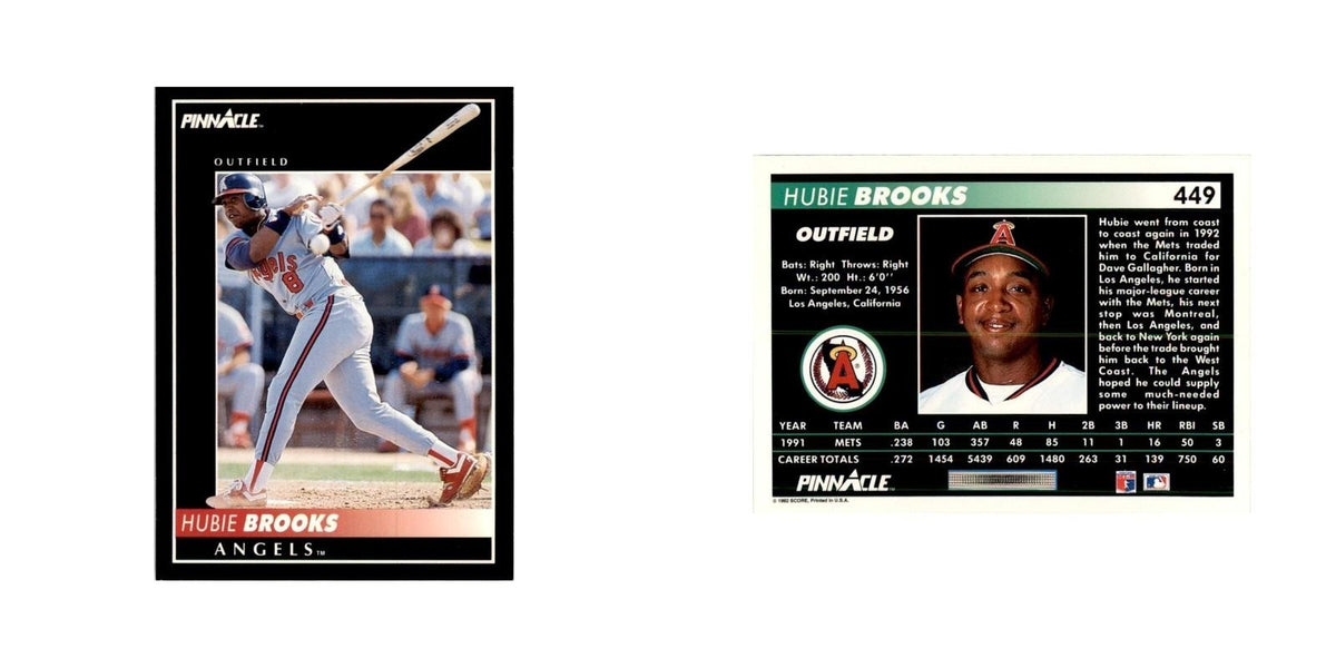 1992 Pinnacle Hubie Brooks Baseball Cards #449
