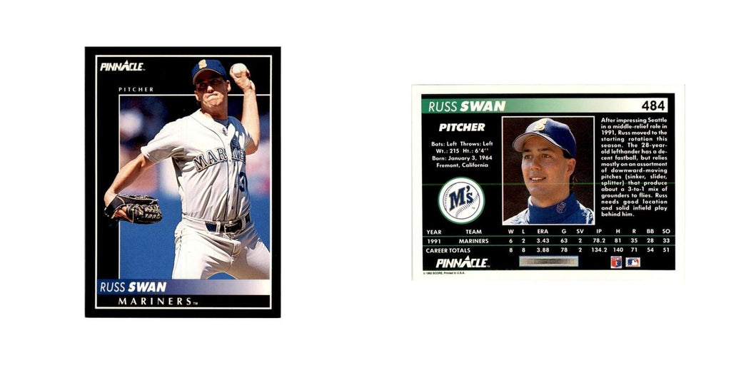 1992 Pinnacle Russ Swan Baseball Cards #484