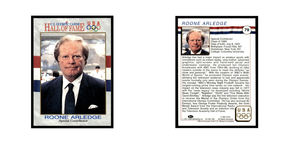 Roone Arledge 1991 Impel US Olympic Hall Of Fame #79 Baseball Card NM