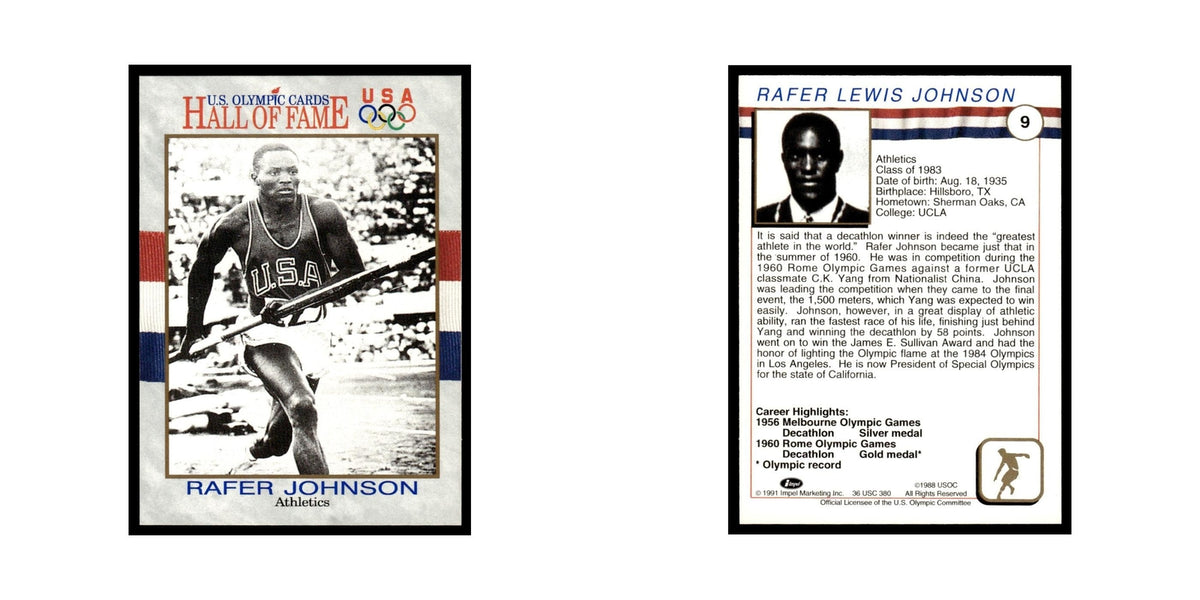 Rafer Johnson 1991 Impel US Olympic Hall Of Fame #9 Baseball Card NM
