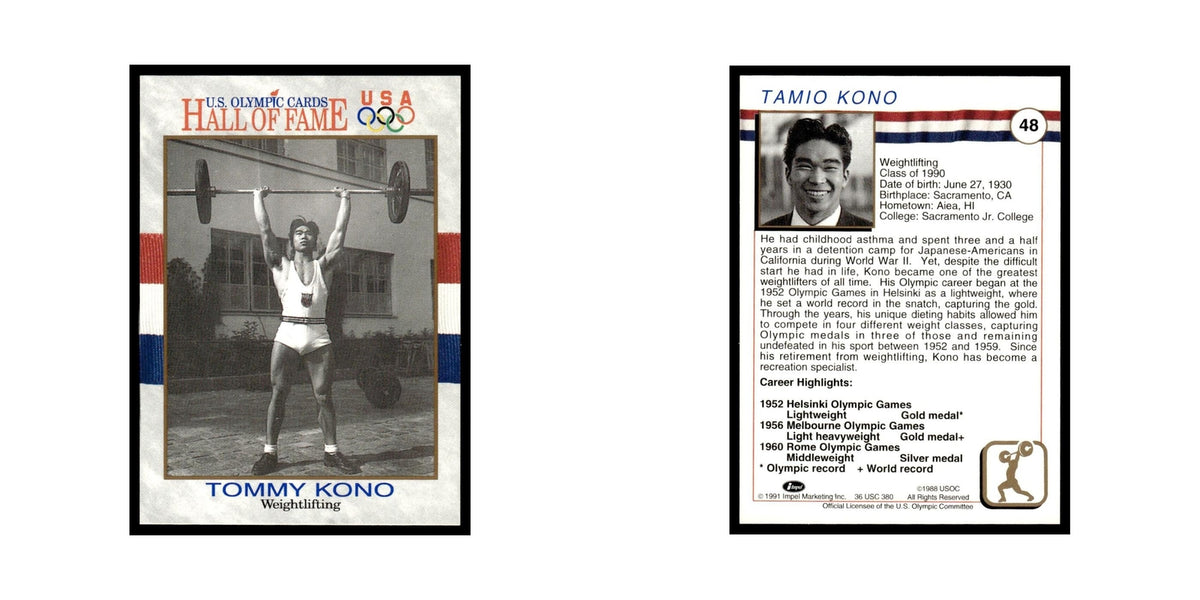 Tommy Kono 1991 Impel US Olympic Hall Of Fame #48 Baseball Card NM