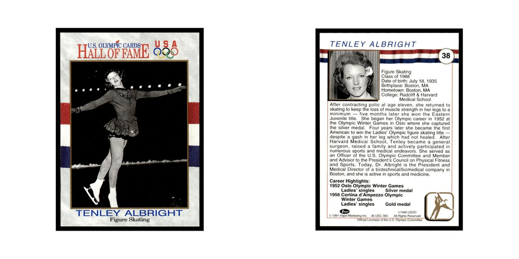 Tenley Albright 1991 Impel US Olympic Hall Of Fame #38 Baseball Card NM
