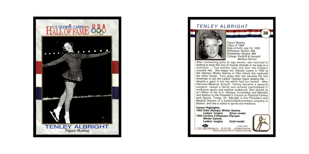 Tenley Albright 1991 Impel US Olympic Hall Of Fame #38 Baseball Card NM