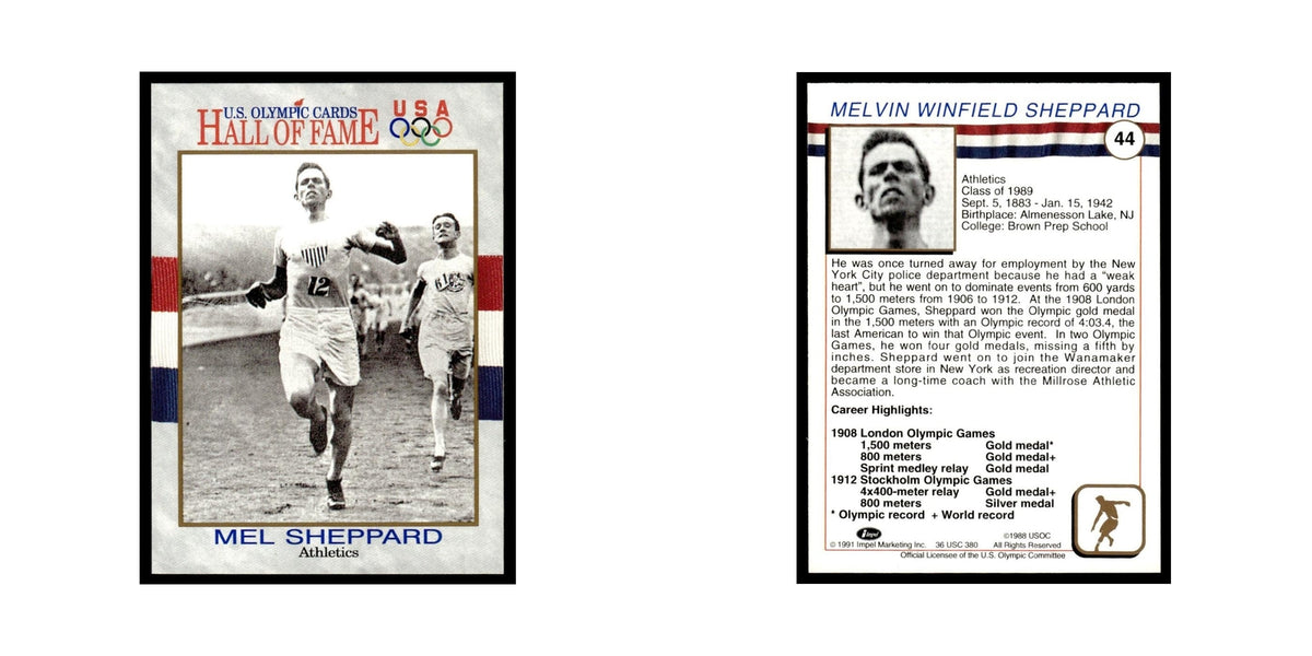 Mel Sheppard 1991 Impel US Olympic Hall Of Fame #44 Baseball Card NM