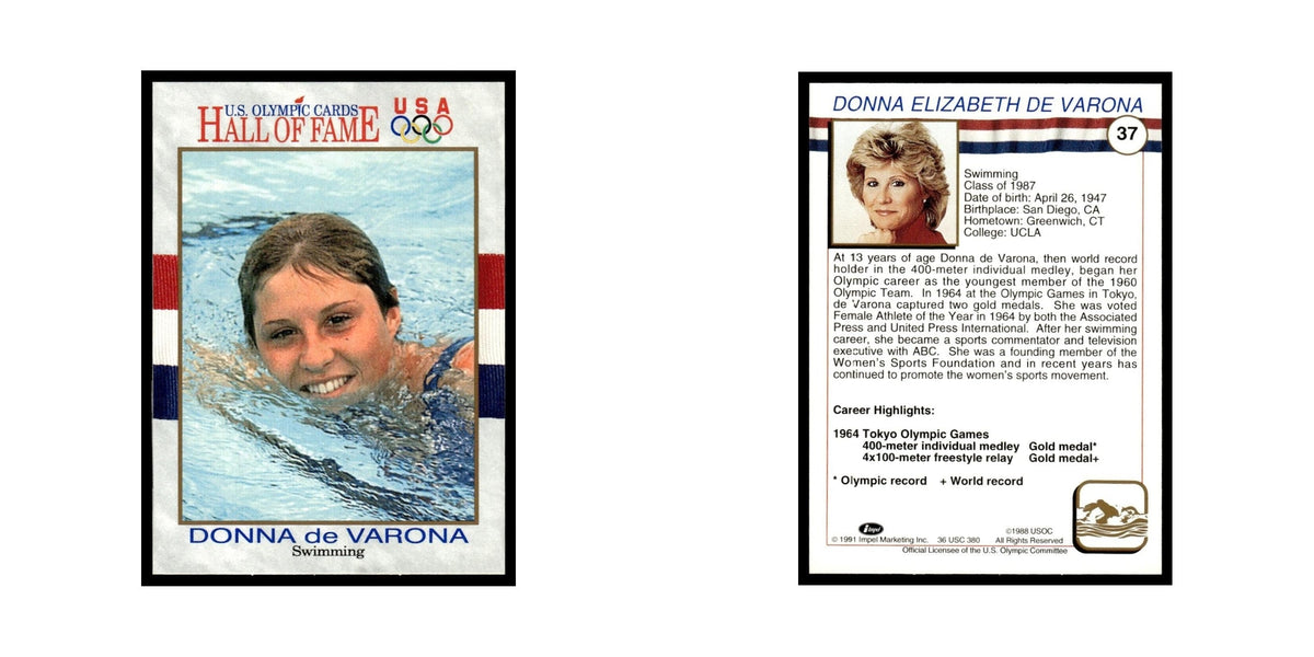 Donna de Varona 1991 Impel US Olympic Hall Of Fame #37 Baseball Card NM