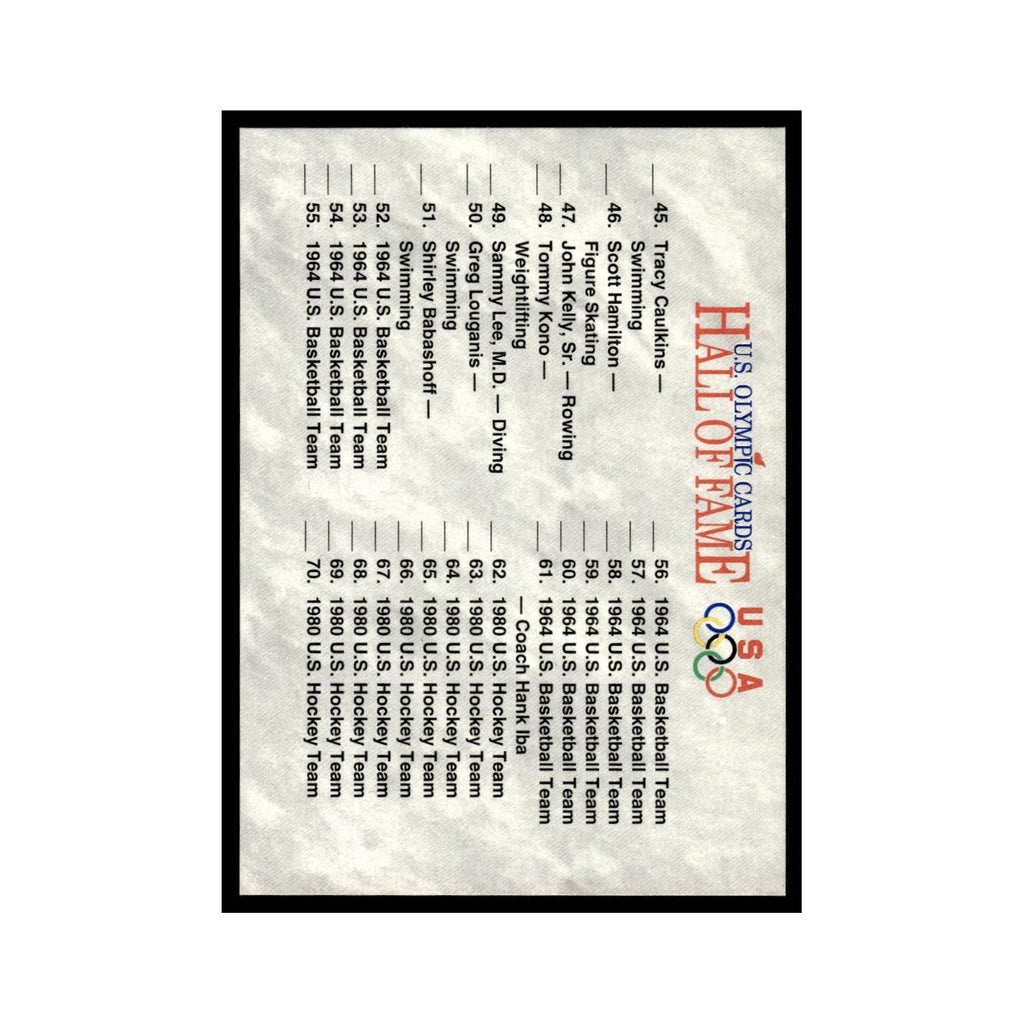 Checklist 45-90 1991 Impel US Olympic Hall Of Fame #90 Baseball Card NM