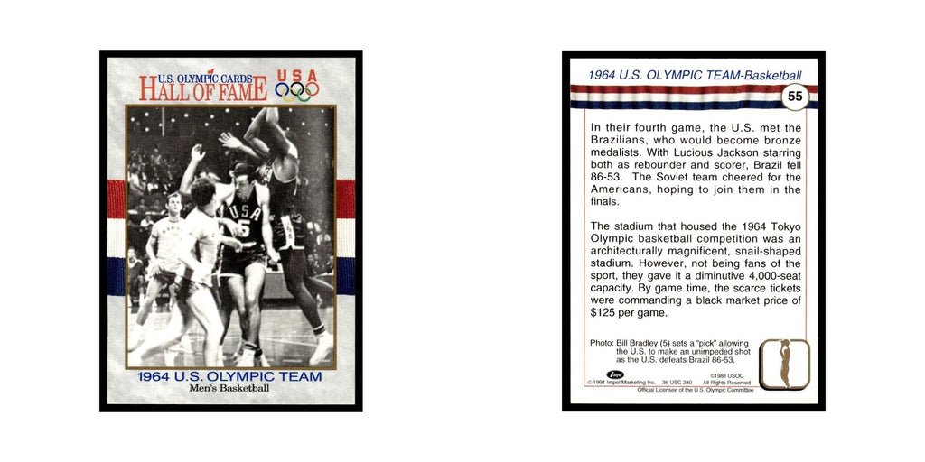 1964 Team Men's Basketball 1991 Impel US Olympic Hall Of Fame #55 NM
