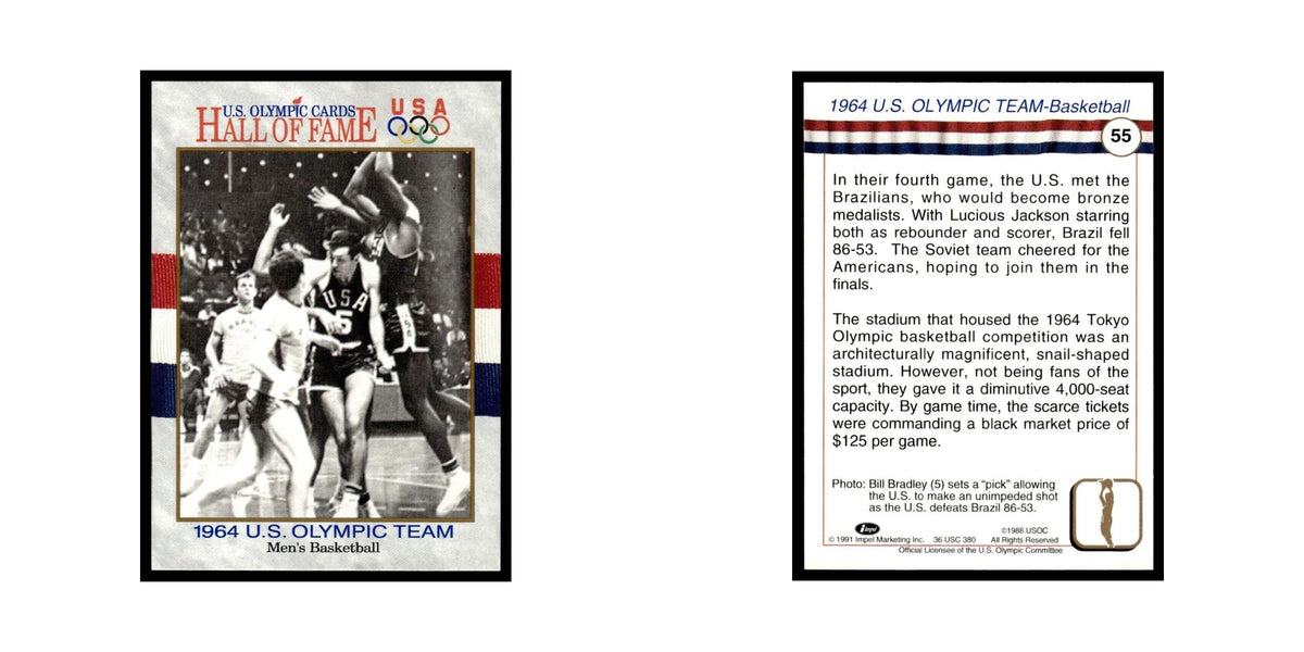 1964 Team Men's Basketball 1991 Impel US Olympic Hall Of Fame #55 NM