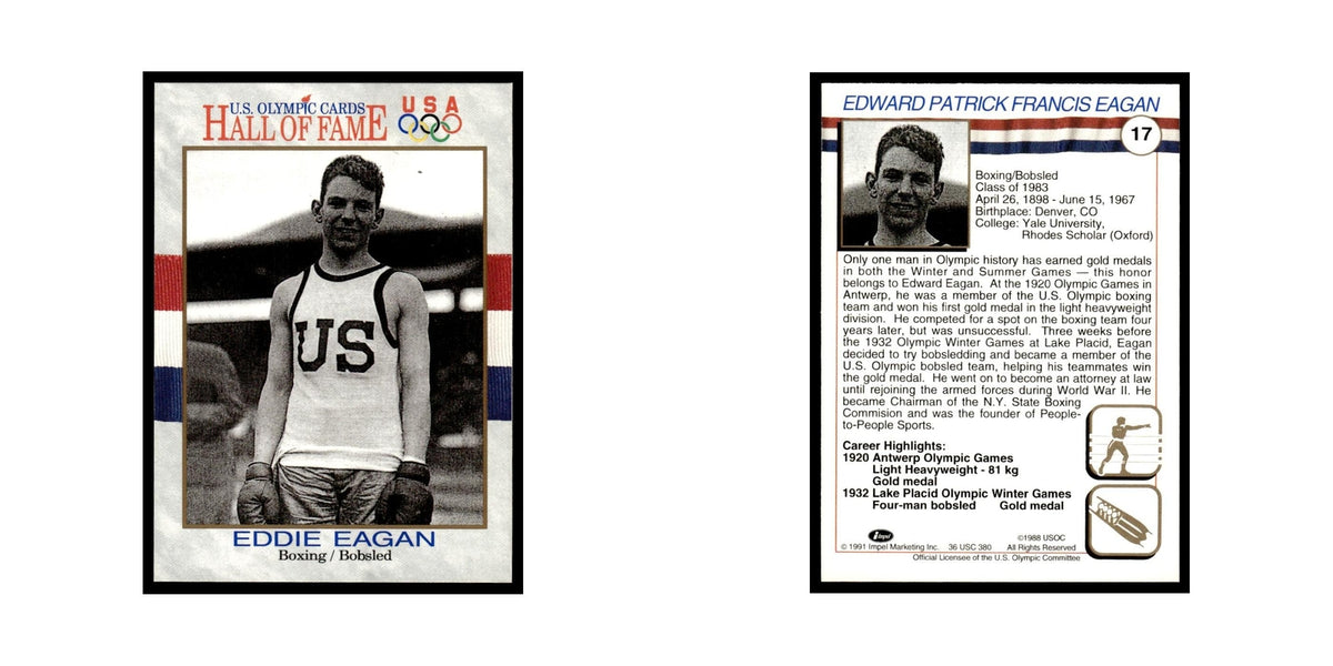 Eddie Eagan 1991 Impel US Olympic Hall Of Fame #17 Baseball Card NM