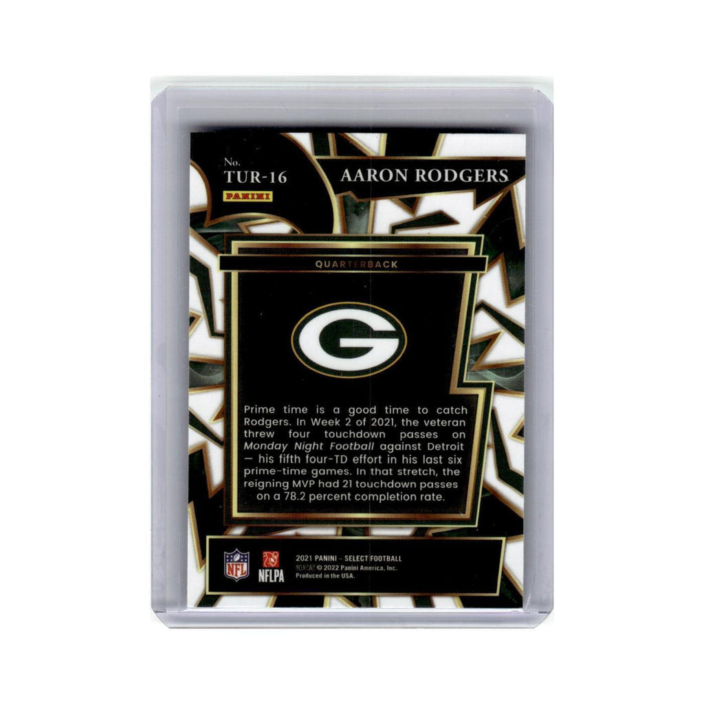Aaron Rodgers 2021 Panini Select Turbocharged #TUR-16 Green Bay Packers NM