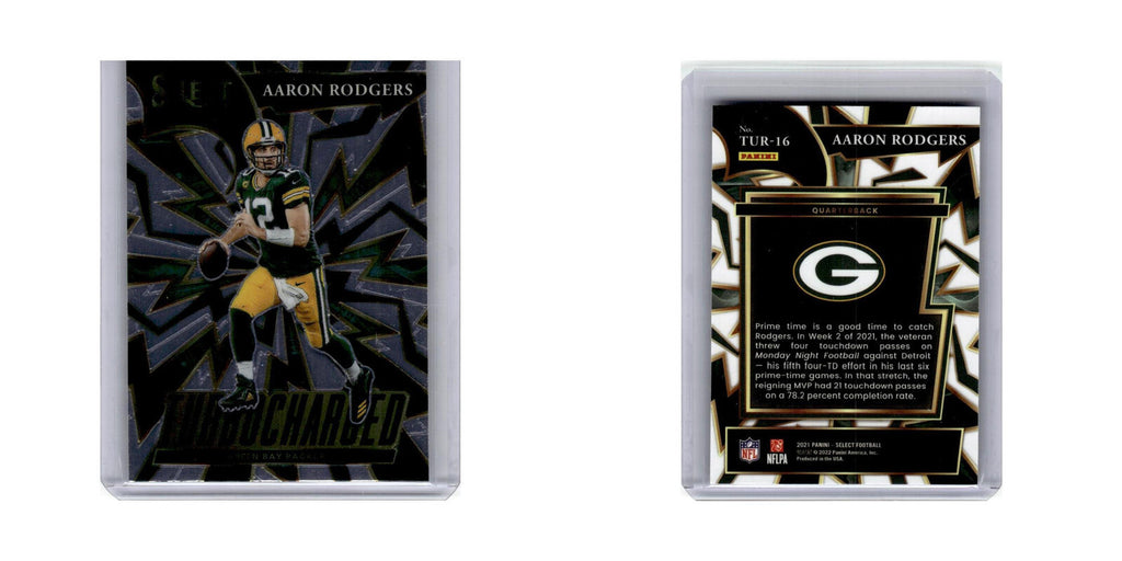 Aaron Rodgers 2021 Panini Select Turbocharged #TUR-16 Green Bay Packers NM