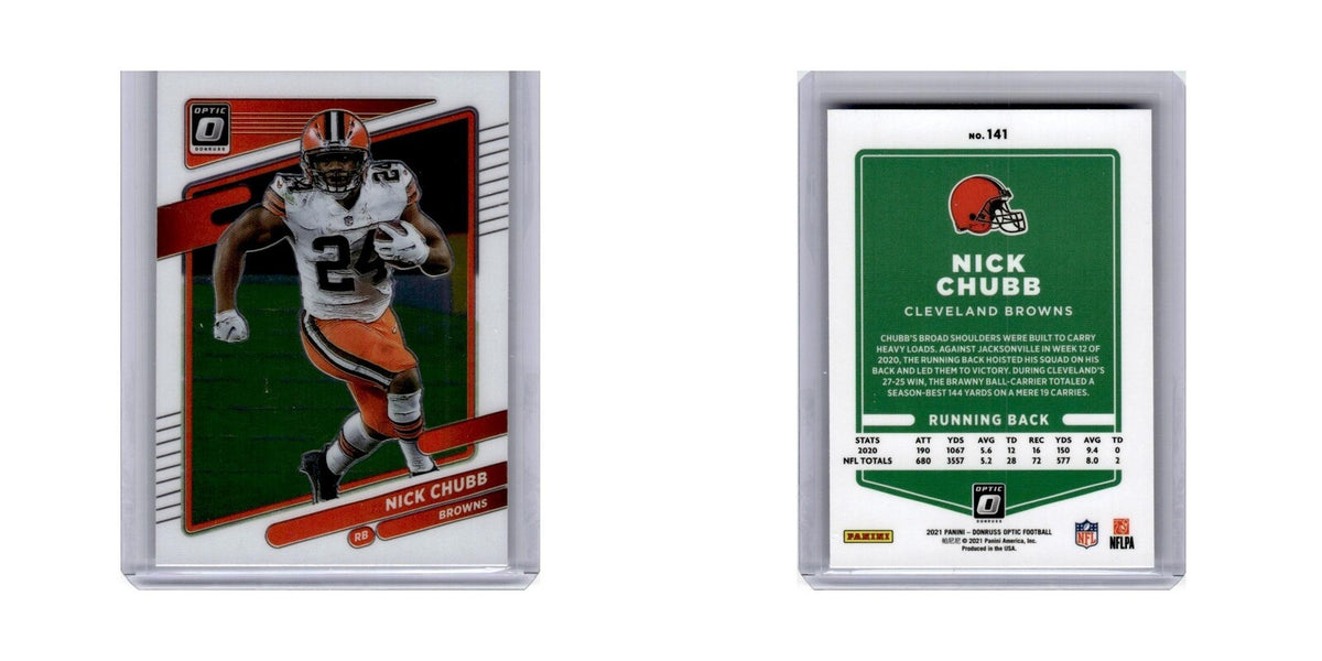 Nick Chubb 2021 Donruss Optic #141 Cleveland Browns Football Card NM