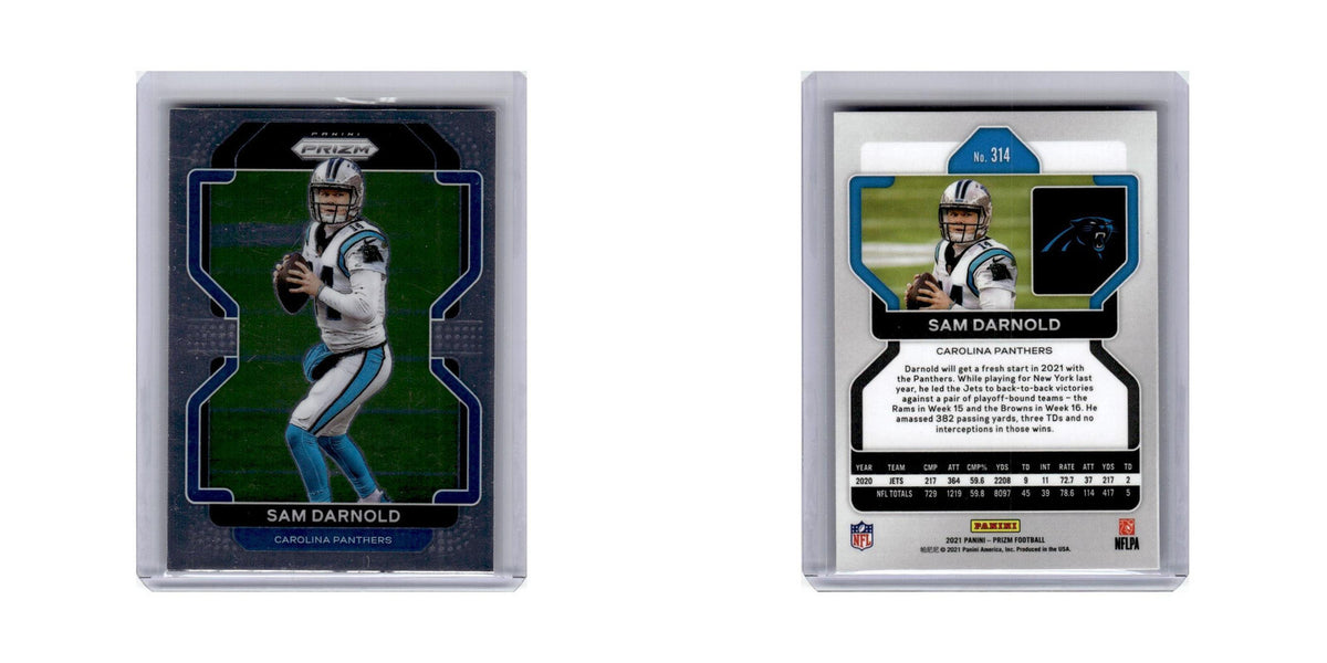 Sam Darnold 2021 Panini Prizm #314 Carolina Panthers Football Card NM