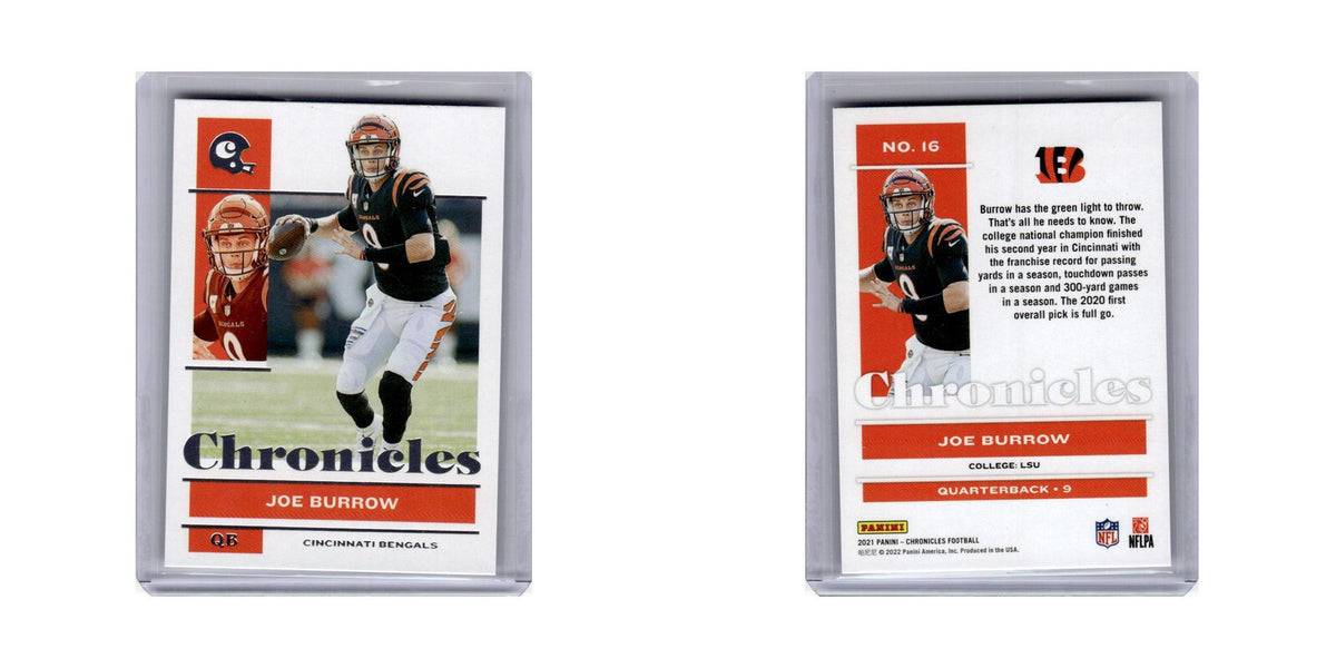 Joe Burrow 2021 Panini Chronicles #16 Cincinnati Bengals Football Card NM