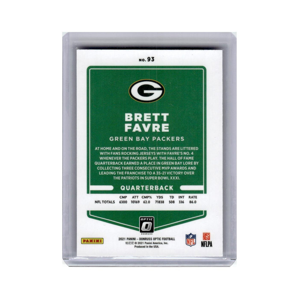 Brett Favre 2021 Donruss Optic #93 Green Bay Packers Football Card NM