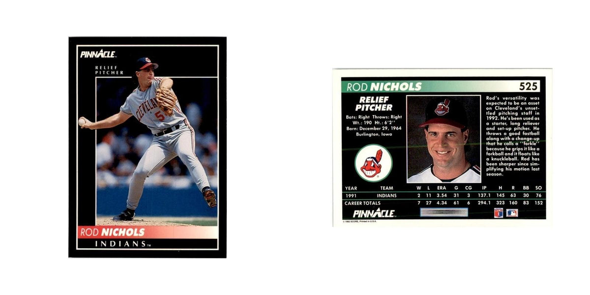 1992 Pinnacle Rod Nichols Baseball Cards #525