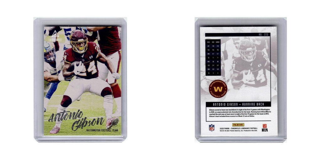 Antonio Gibson Rookie 2020 Panini Chronicles Luminance #223 Washington NM