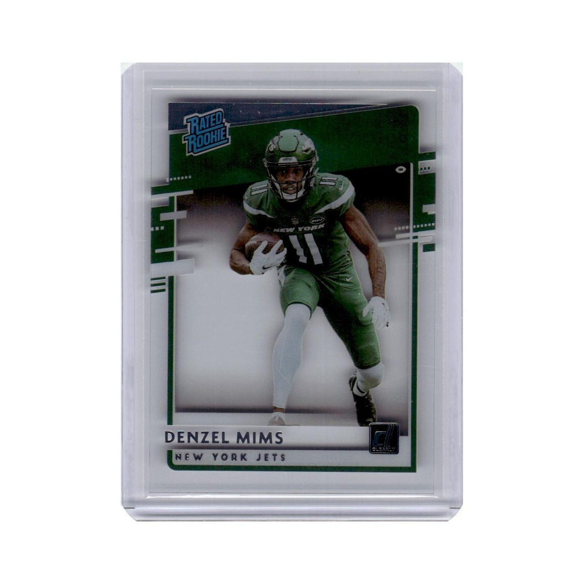 Denzel Mims 2020 Donruss Clearly Rated Rookie #RR-DM New York Jets NM