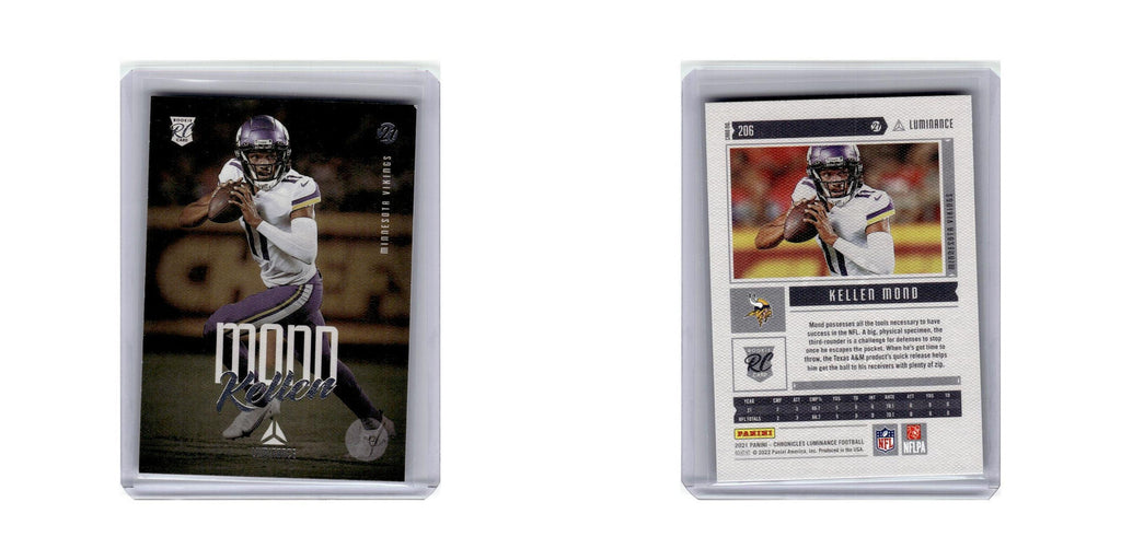Kellen Mond Rookie 2021 Panini Chronicles Luminance #206 Minnesota Vikings NM