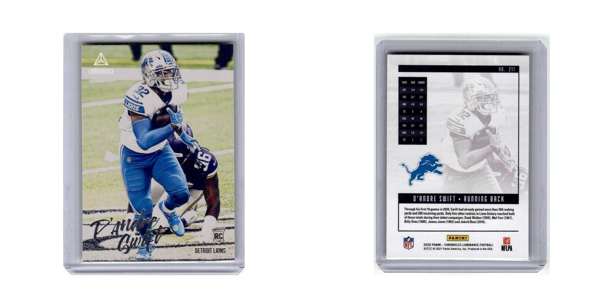 D'Andre Swift Rookie 2020 Panini Chronicles Luminance #211 Detroit Lions NM