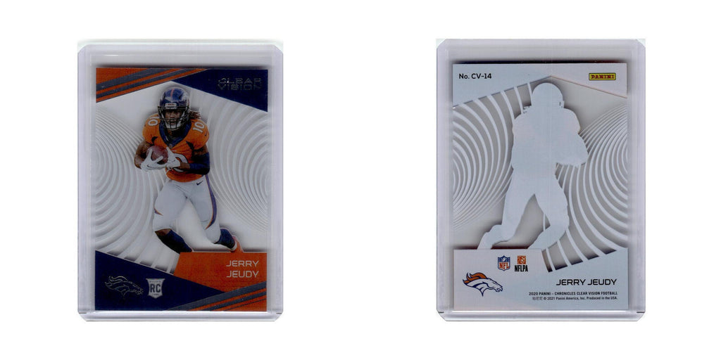 Jerry Jeudy 2020 Panini Chronicles Clear Vision Rookies #CV-14 Denver Broncos NM