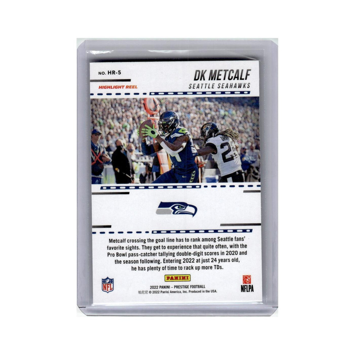 DK Metcalf 2022 Panini Prestige Highlight Reel #HR-5 Seattle Seahawks NM