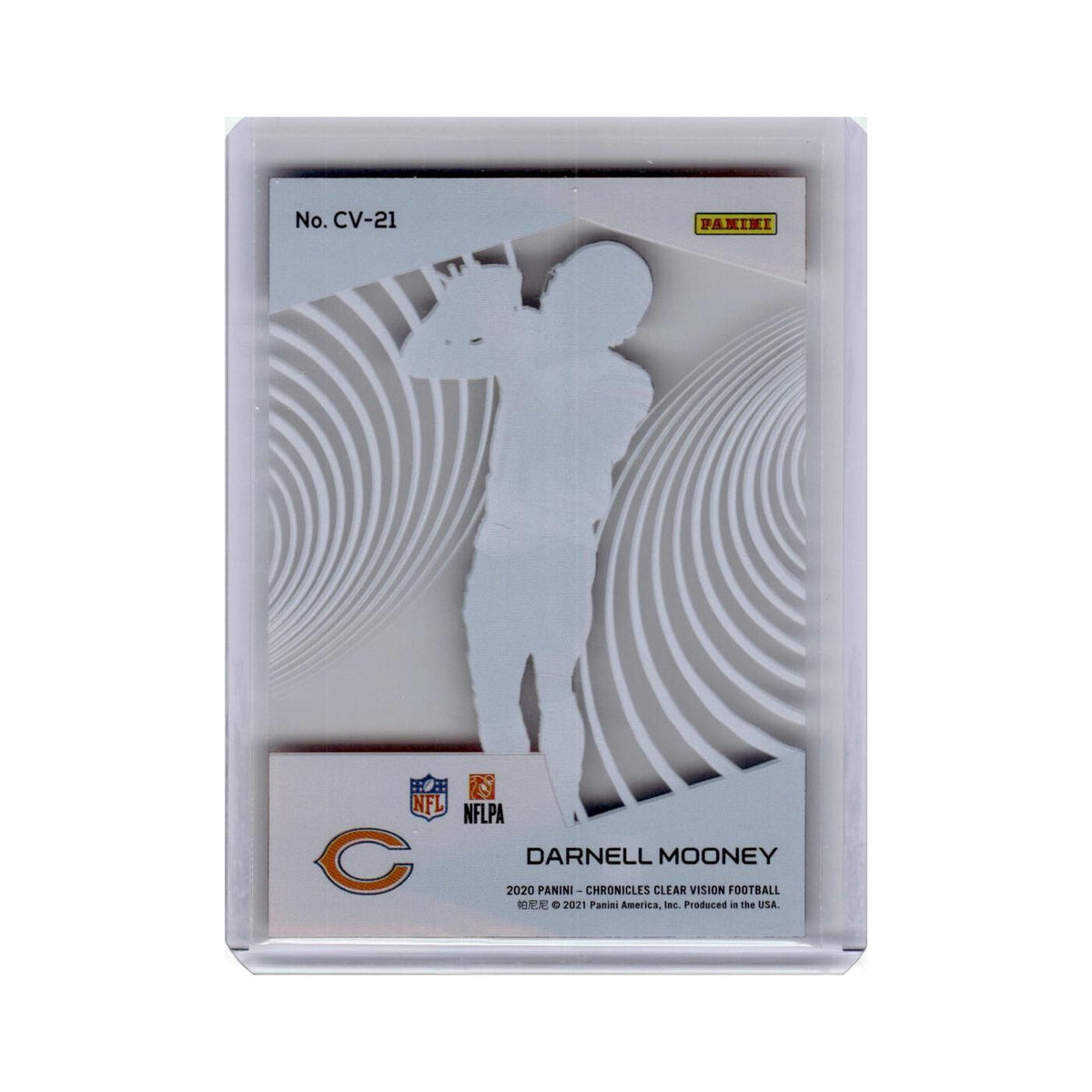 Darnell Mooney 2020 Panini Chronicles Clear Vision Rookies #CV-21 Bears NM