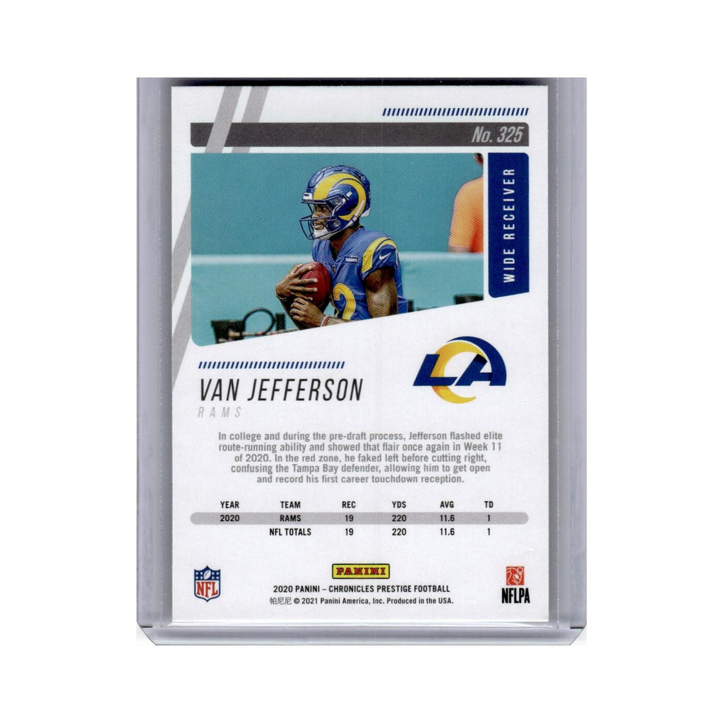 Van Jefferson 2020 Panini Chronicles Prestige Rookies #325 Los Angeles Rams NM