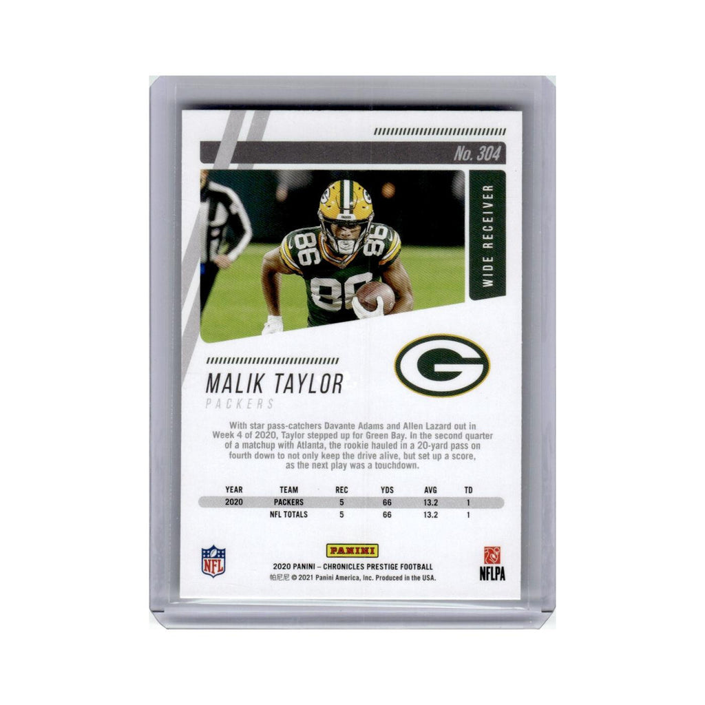 Malik Taylor 2020 Panini Chronicles Prestige Rookies #304 Green Bay Packers NM