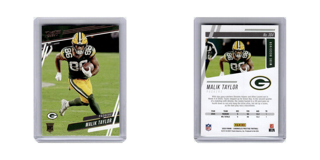 Malik Taylor 2020 Panini Chronicles Prestige Rookies #304 Green Bay Packers NM
