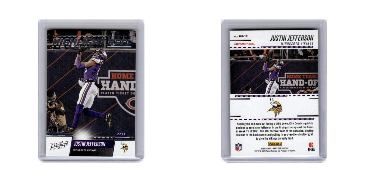 Justin Jefferson 2022 Panini Prestige Highlight Reel #HR-19 Minnesota Vikings NM