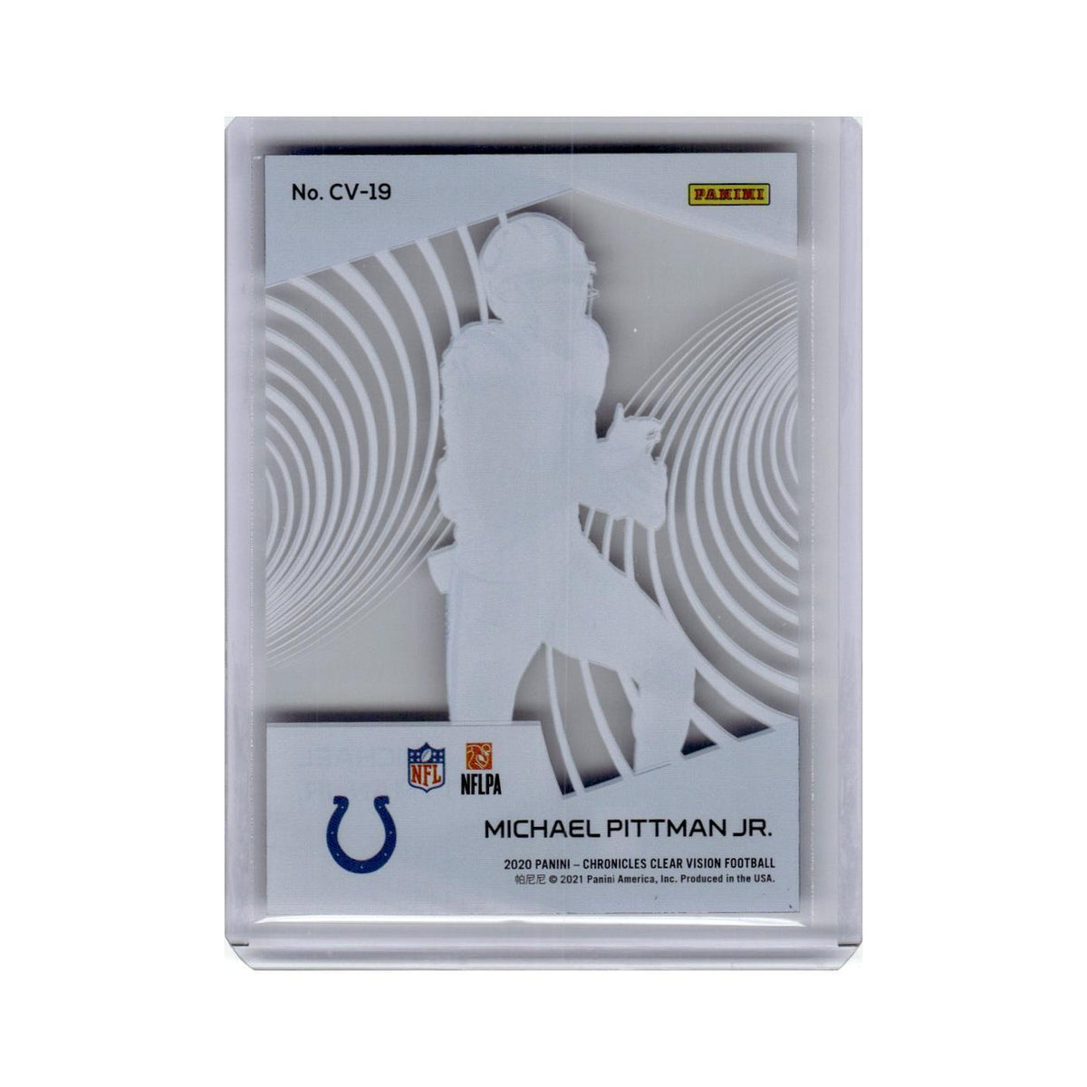 Michael Pittman Jr. 2020 Panini Chronicles Clear Vision Rookies #CV-19 Colts NM
