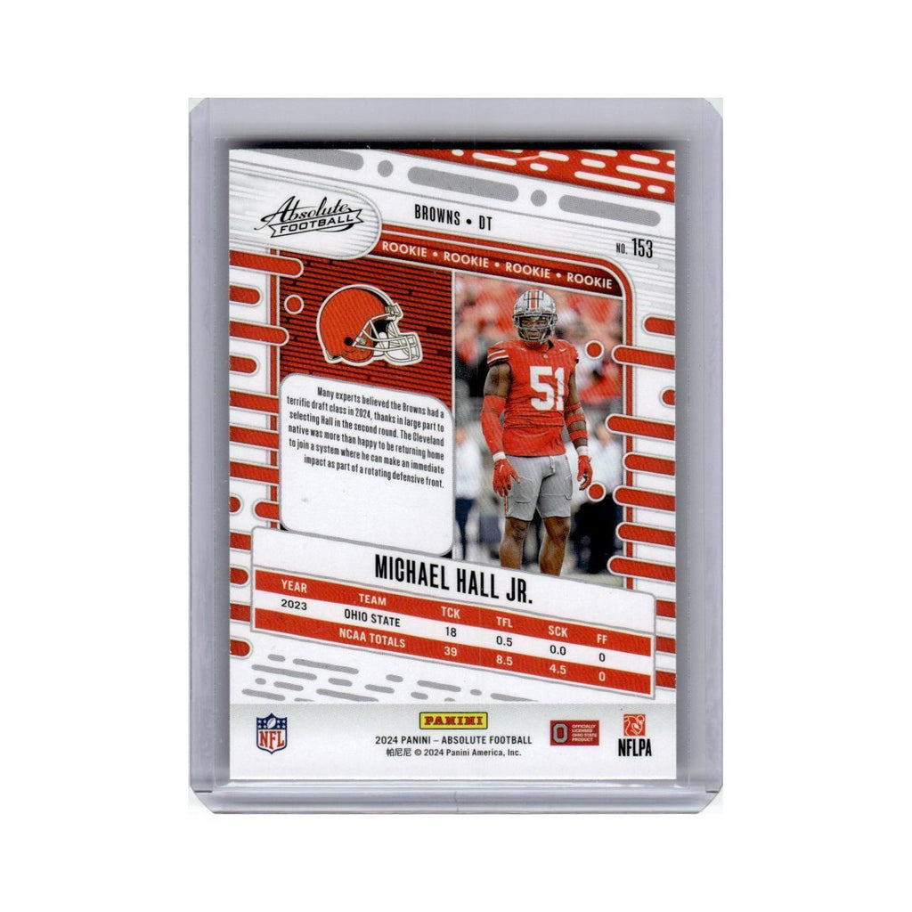 Michael Hall Jr. Rookie 2024 Panini Absolute #153 Football Card NM