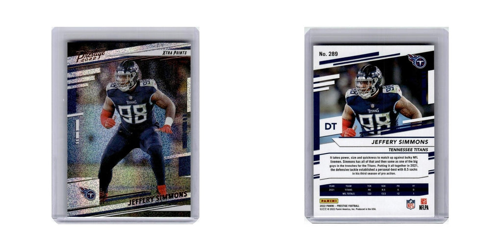 Jeffery Simmons 2022 Panini Prestige Xtra Points #289 Tennessee Titans NM