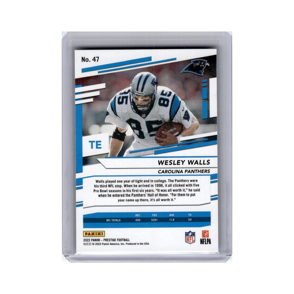 Wesley Walls 2022 Panini Prestige Xtra Points #47 Carolina Panthers NM