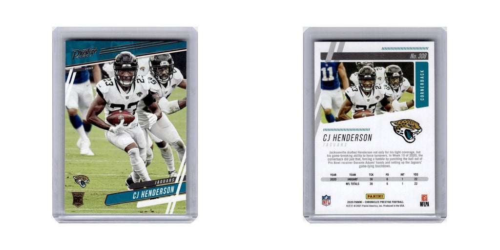 CJ Henderson 2020 Panini Chronicles Prestige Rookies #308 Jaguars NM