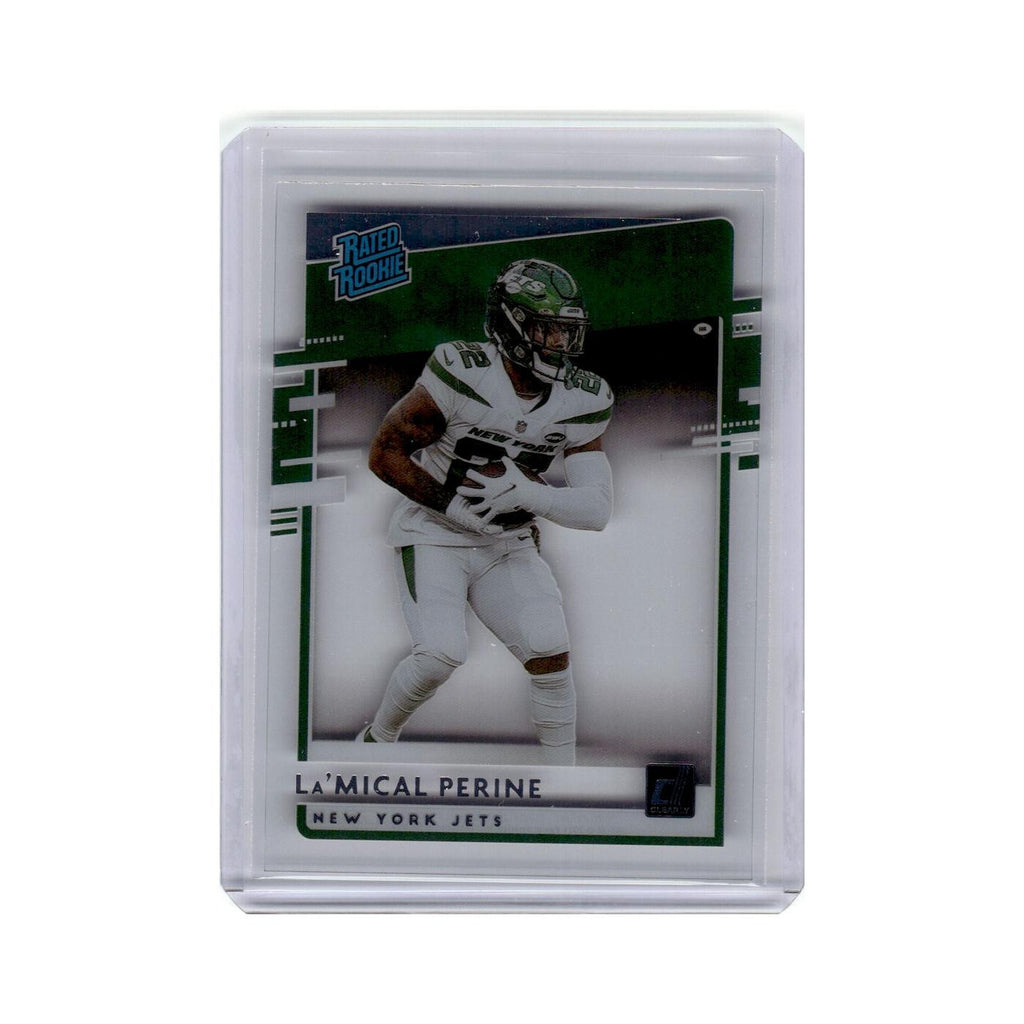 La'Mical Perine 2020 Donruss Clearly Rated Rookie #RR-LP New York Jets NM