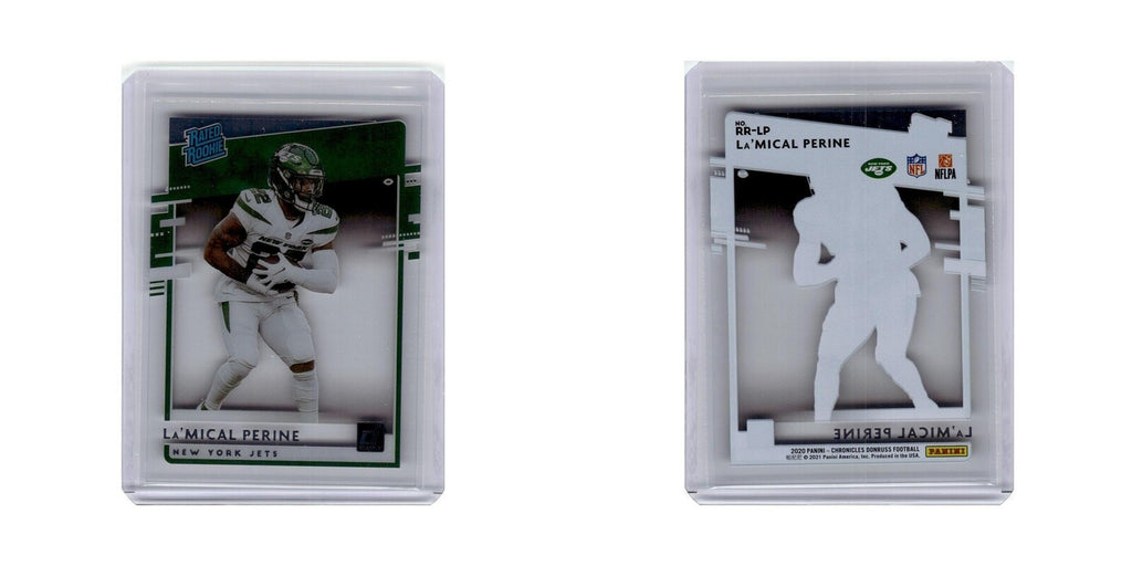 La'Mical Perine 2020 Donruss Clearly Rated Rookie #RR-LP New York Jets NM
