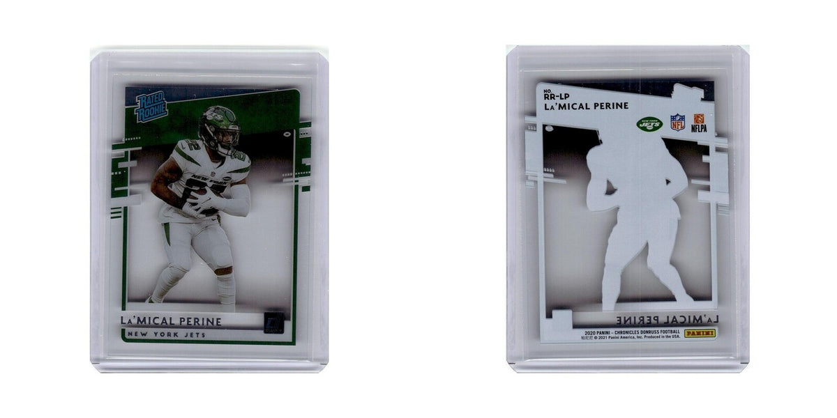 La'Mical Perine 2020 Donruss Clearly Rated Rookie #RR-LP New York Jets NM