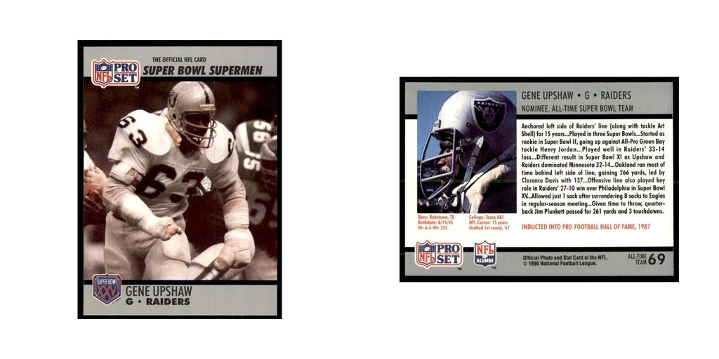 1990 Pro Set Silver Anniversay Commemorative Gene Upshaw #69