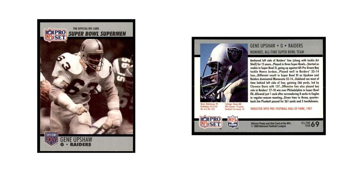1990 Pro Set Silver Anniversay Commemorative Gene Upshaw #69
