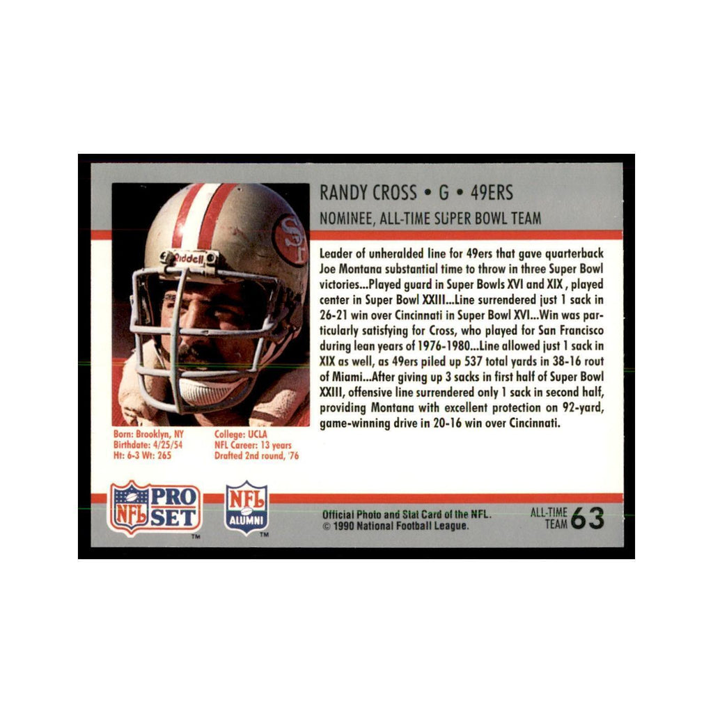 1990 Pro Set Silver Anniversay Commemorative Randy Cross #63