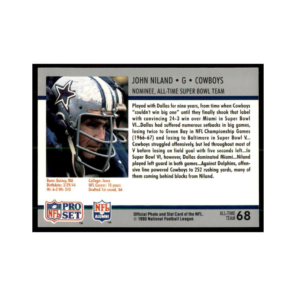 1990 Pro Set Silver Anniversay Commemorative John Niland #68
