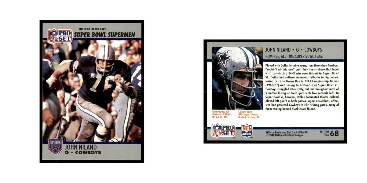 1990 Pro Set Silver Anniversay Commemorative John Niland #68