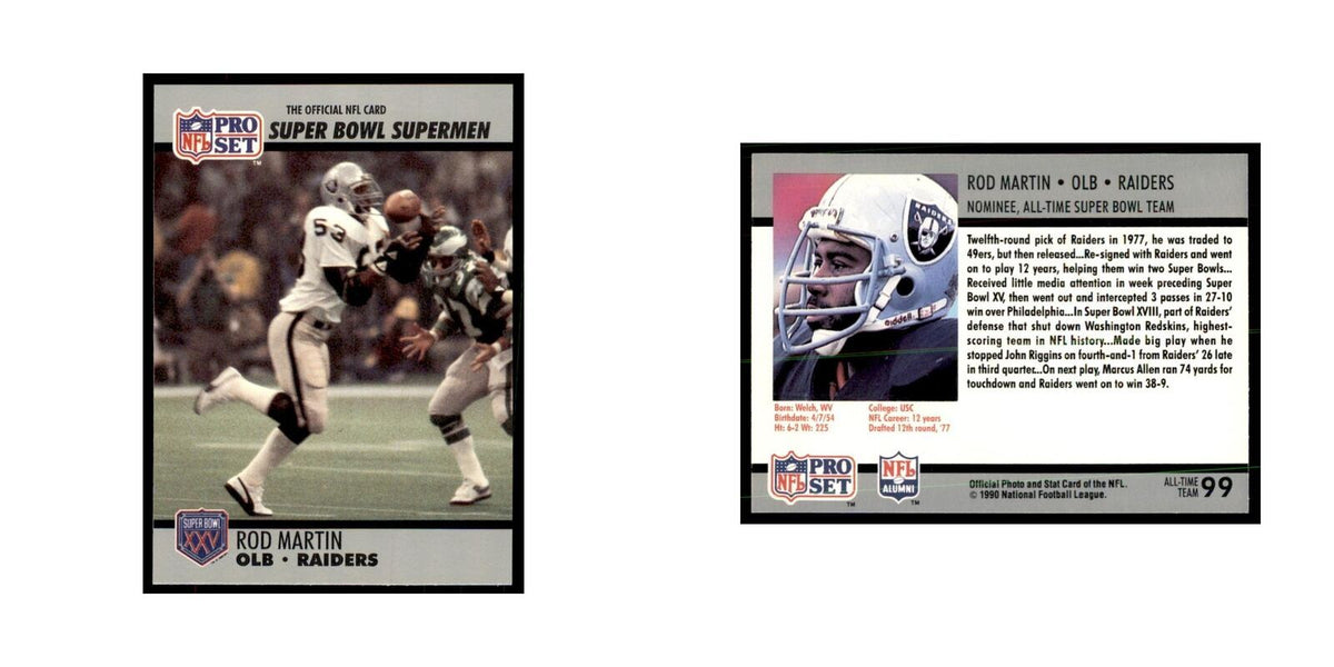 1990 Pro Set Silver Anniversay Commemorative Rod Martin #99