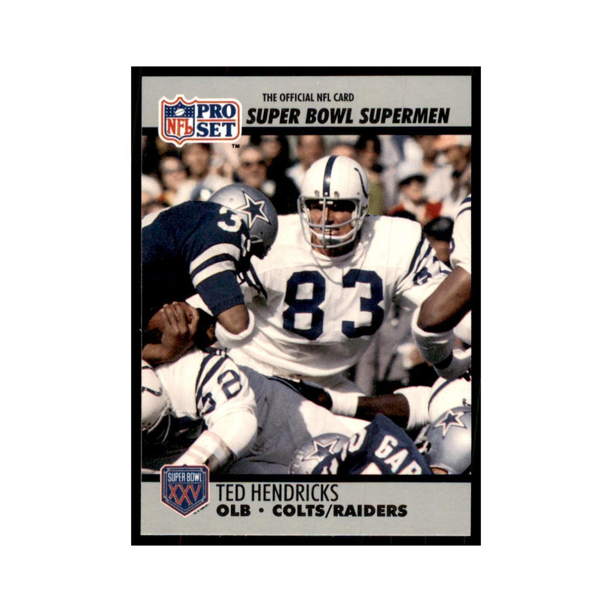 1990 Pro Set Silver Anniversay Commemorative Ted Hendricks #97